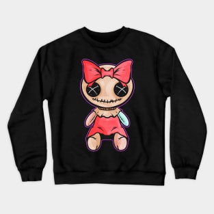 Scary Voodoo Puppet loop in Hair Halloween Crewneck Sweatshirt